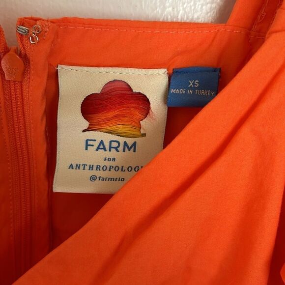 Farm Rio for Anthropology   Colorblock Maxi Dress Balloon Sleeve Tiered Dress XS - Picture 5 of 7